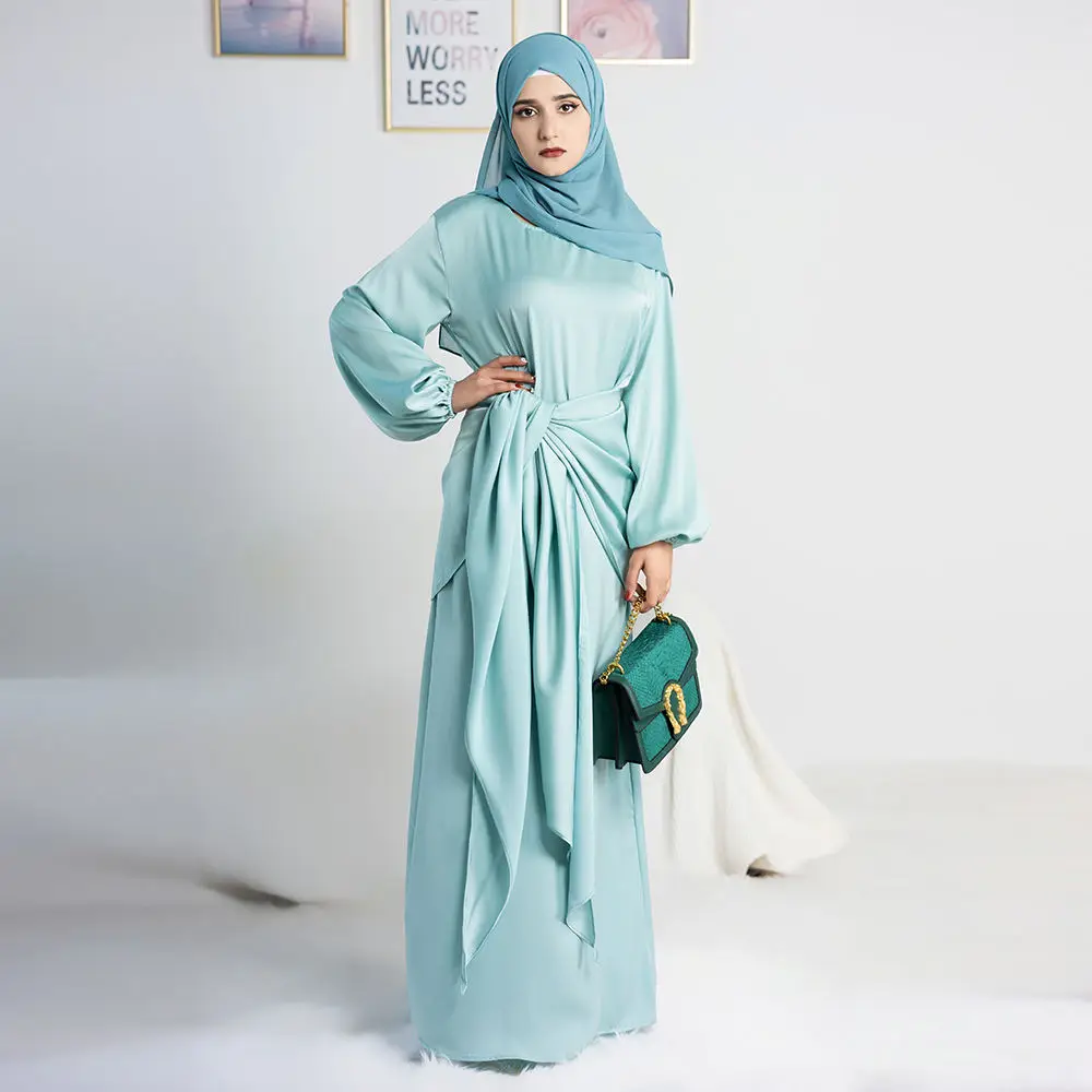 夏eid djellabaアバヤドバイ光沢のあるソフトパフドバイトルコ