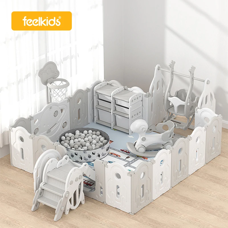 Feelkids Suppliers Baby Fence Play Adjustable Firmly Baby Kids Playpen Fence