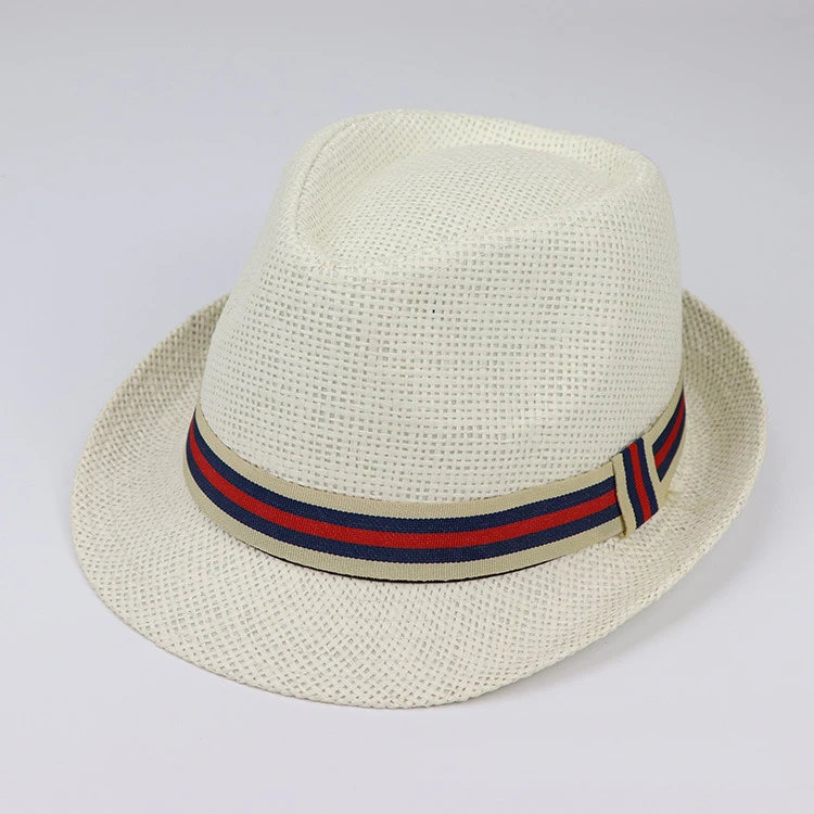 Cappello Panama Vintage Unisex - Fedora In Cotone Con Decorazione Cintura Per Uomo E Donna - Foto 6
