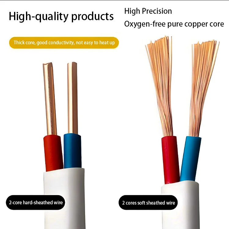 Fuente de alimentaci&oacute;n para el hogar, cable de cobre con funda abierta, 2 n&uacute;cleos, 0,5mm, 0,75mm, 1mm, 1,5mm, 2,5mm, 4mm, 6mm2, 2 n&uacute;cleos, BVVB