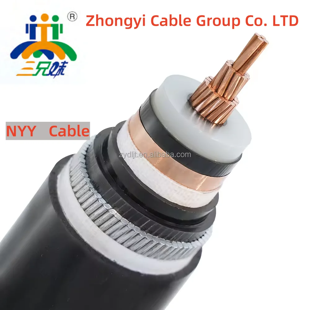 0,6/1KV cable 3 n&uacute;cleos 4 n&uacute;cleos cobre puro XLPE aislado cloruro de polivinilo revestido NYY YJV STA SWA cable de alimentaci&oacute;n blindado