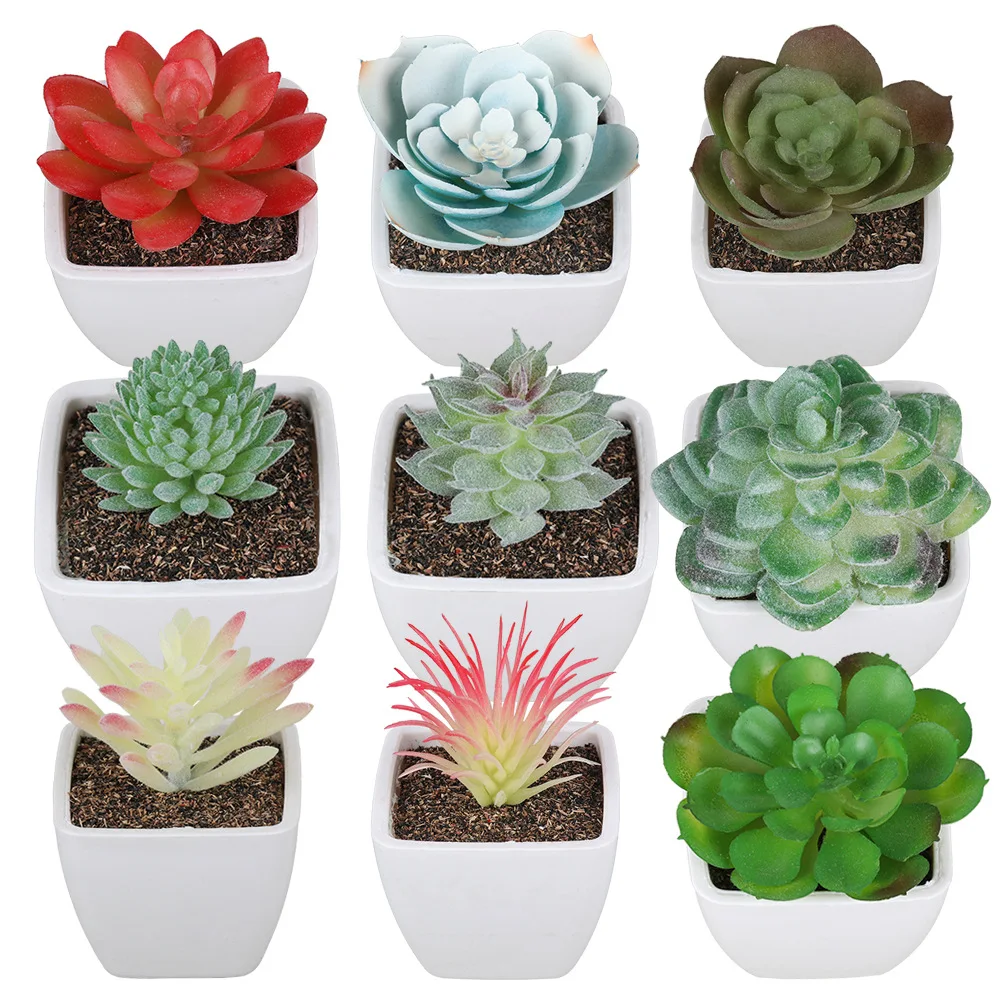 Xh-03 Mini Artificial Plant Office Decorative Plants Potted Succulent 