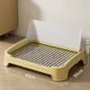 Inodoro para perros extra grande de 45 cm con panel [amarillo y blanco]