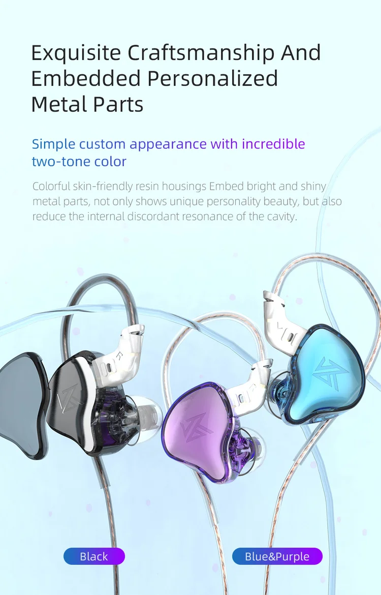 Kz Edc Dynamic Headset In Ear Monitor Headphones 1dd Hifi Clear Sound Wired Earbuds Stage Performance Earphone