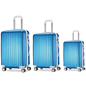 High Quality Custom Durable Unisex Travel Abs Trolley Suitcase Luggage Sets With 9 Colour