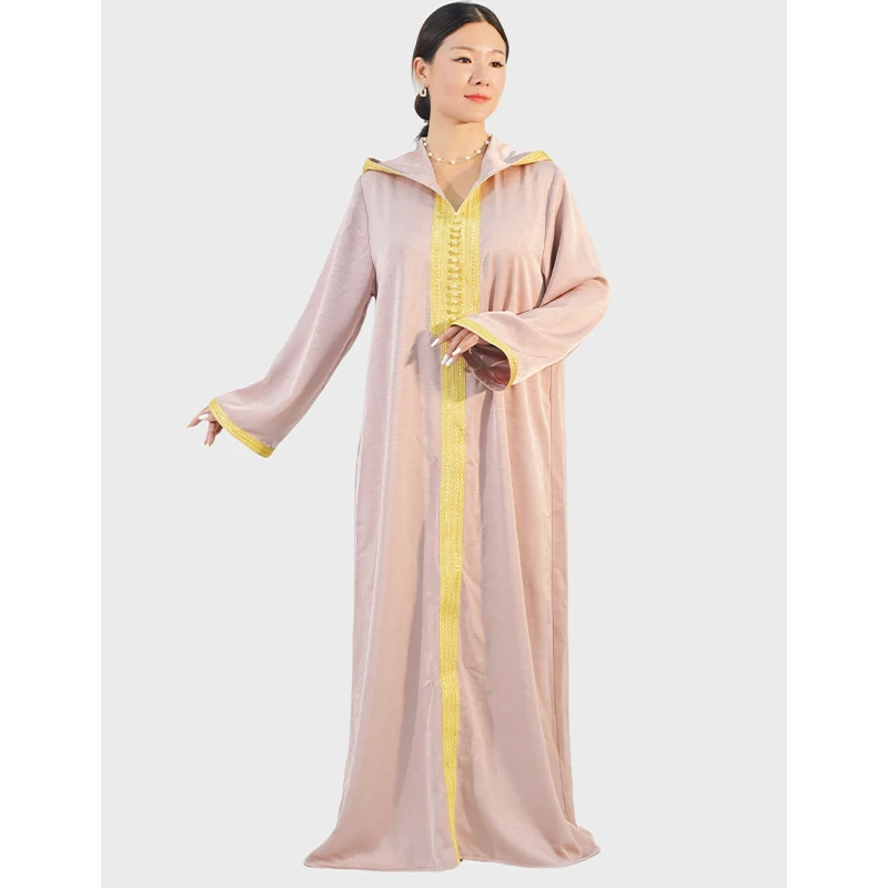 Hot Custom Premium Polyester Fabric Khimaar With Underdress Design Women's Abaya Khimar Set