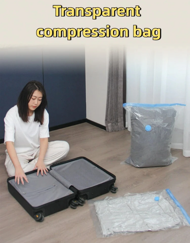 Extra Thick Vacuum-Sealed Compression Bags for Home Travel Waterproof Airtight Storage Solutions