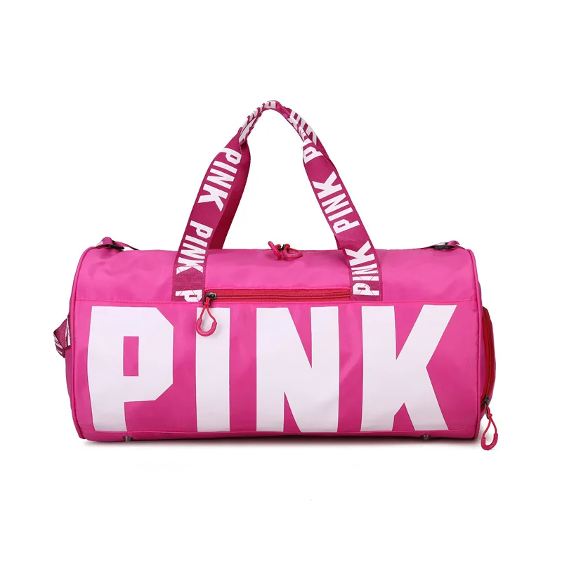 Customized Logo Large Capacity Pink Duffle Bags Gym Women Waterproof ...