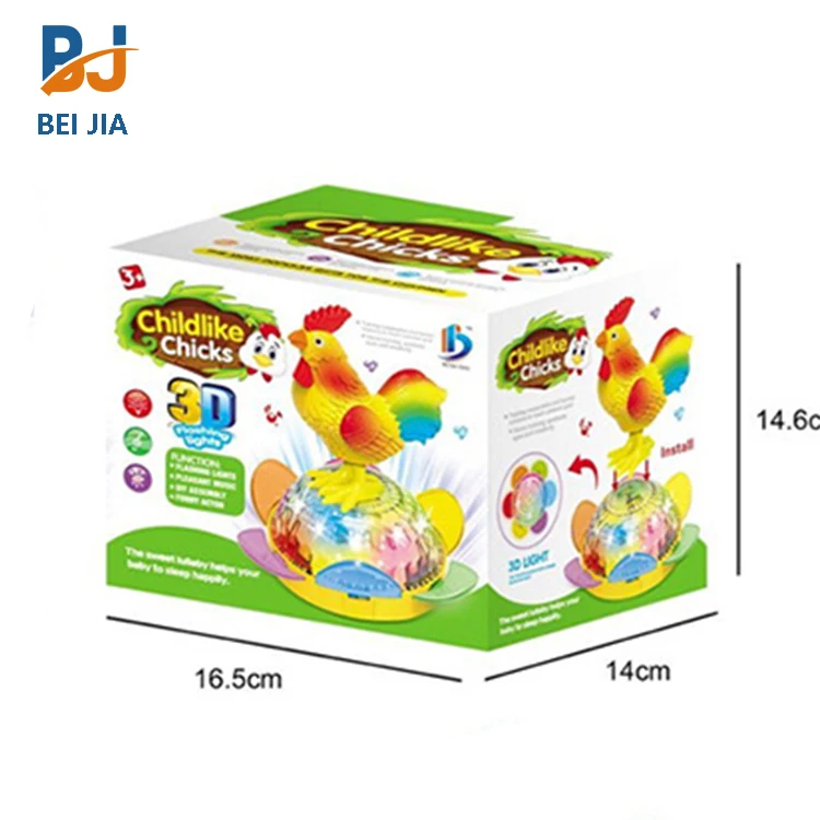 Battery Operated Dancing Robot Interactive Toys for Kids With Flashing Light 360 Rotation Musical Chicken Infant Light up Dancin