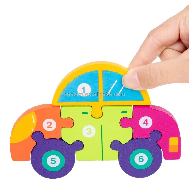 Cute Wooden Animal Puzzles Montessori Toys Toy For Toddlers Kid Kids