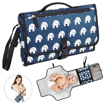 Free sample design Portable diaper changing pad bag waterproof diaper changing pad cushioned for baby