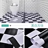 Floor sticker-black and white squares