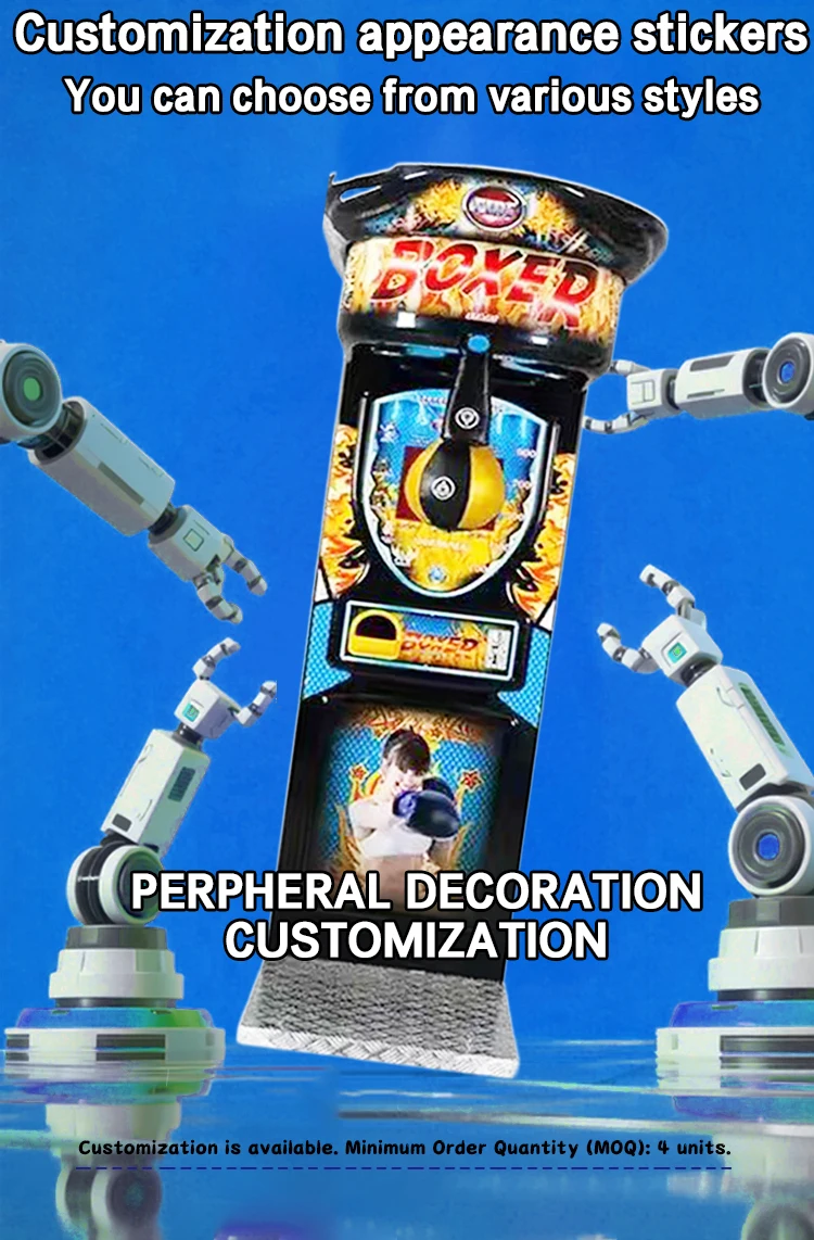 Coin Operated Boxing Machine Fighting Games Ultimate Big Punch Game Machine Out Tickets/ Drinks Amusement Equipment 30% Deposit supplier