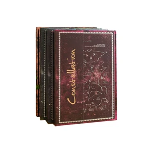 2026 Manufacturer  Custom Logo  Design Dairy Hard-cover Three Fold  constellation Journals Notebook