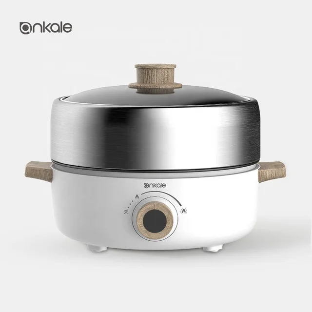 Fashion Design easy control hot pot home use electric cooking pot 3L stainless steel household cooking pot