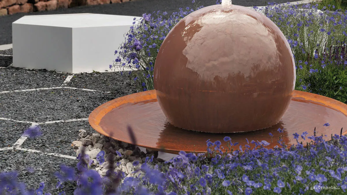 Gate Shape Waterfall Cascade Corten Steel Water Feature Fountain For ...