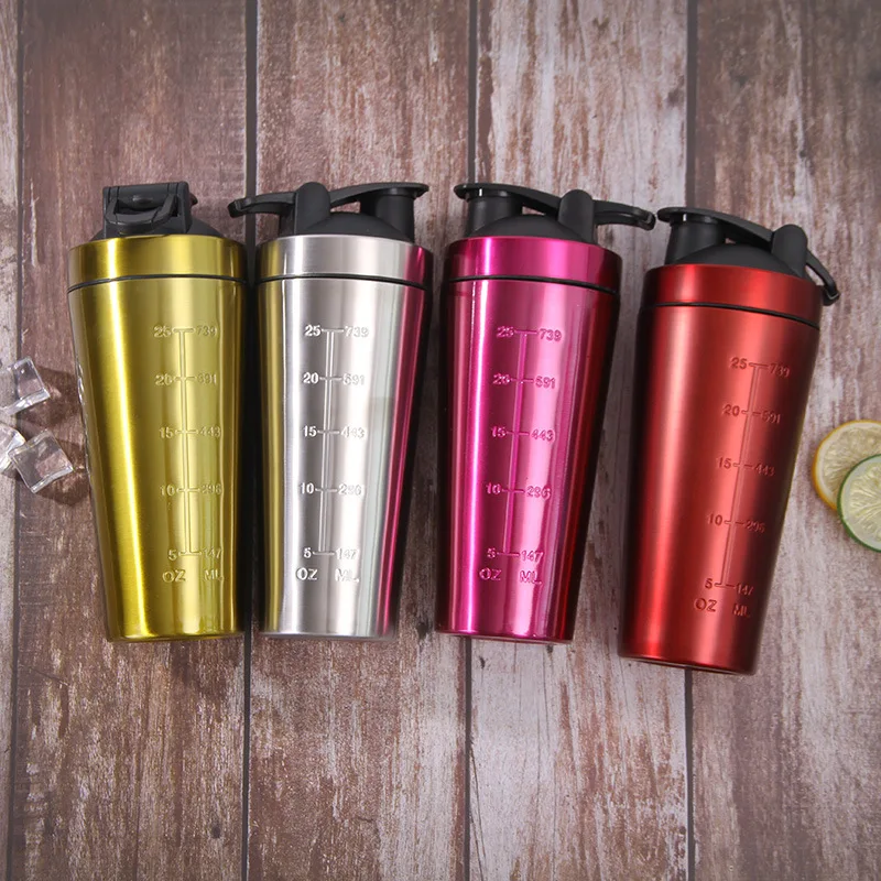 750 ml Sublimation Single Wall Stainless Steel Protein Shaker