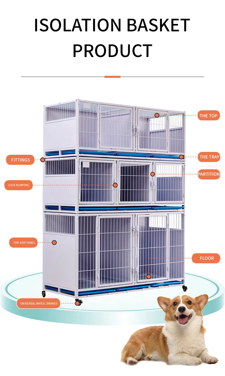 High Performance Customized Double Dog Cage Manufacturers Large Pet