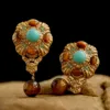 Gold earrings