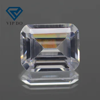 3*5mm-13*18mm octagon step cut shape white transparent color cubic zirconia loose gems synthetic rectangle emerald cut corner CZ