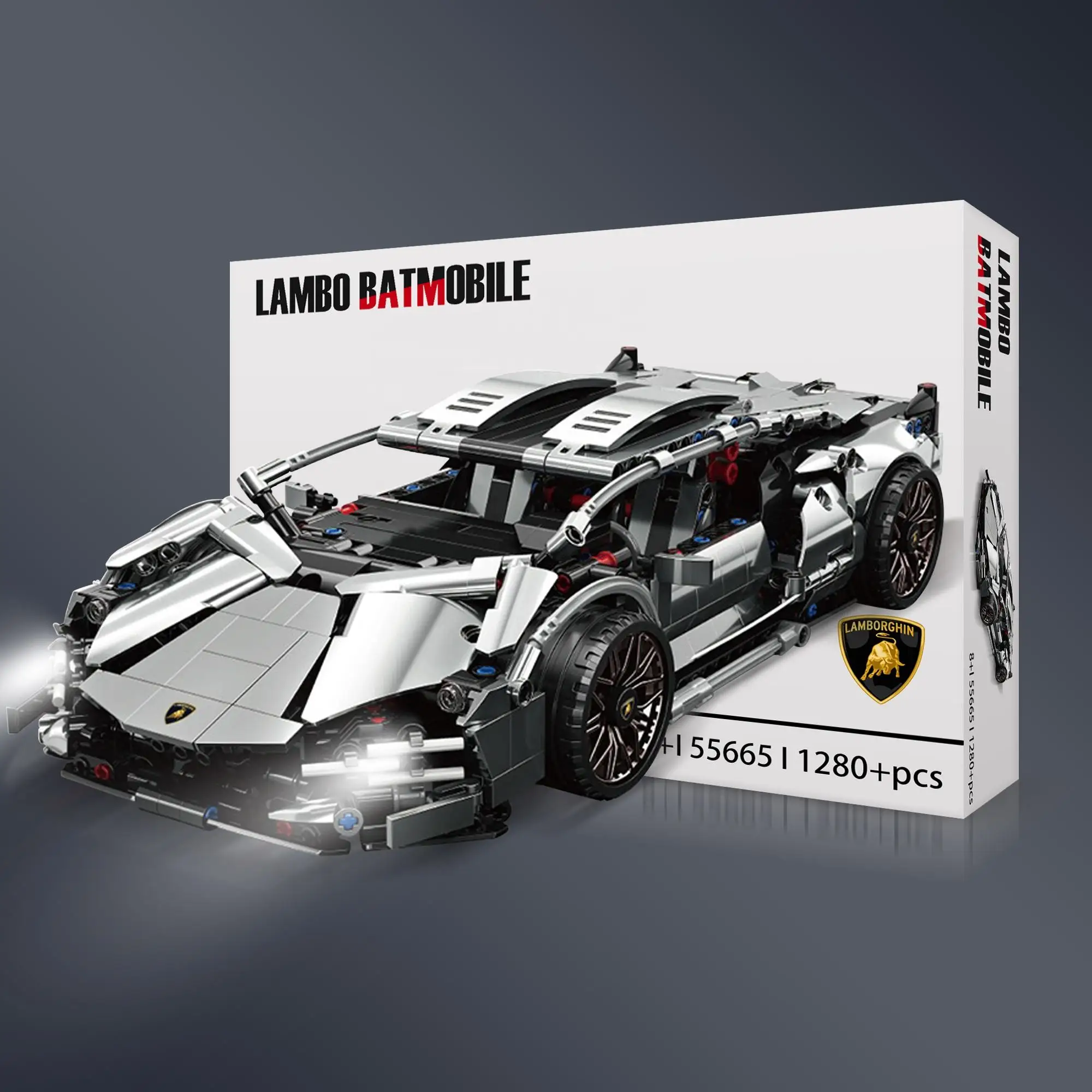 1:30 Scale RS Q E-tron Model Car Building Kit - 367 Pcs Blocks With Free Wheel, Sports Car Toy