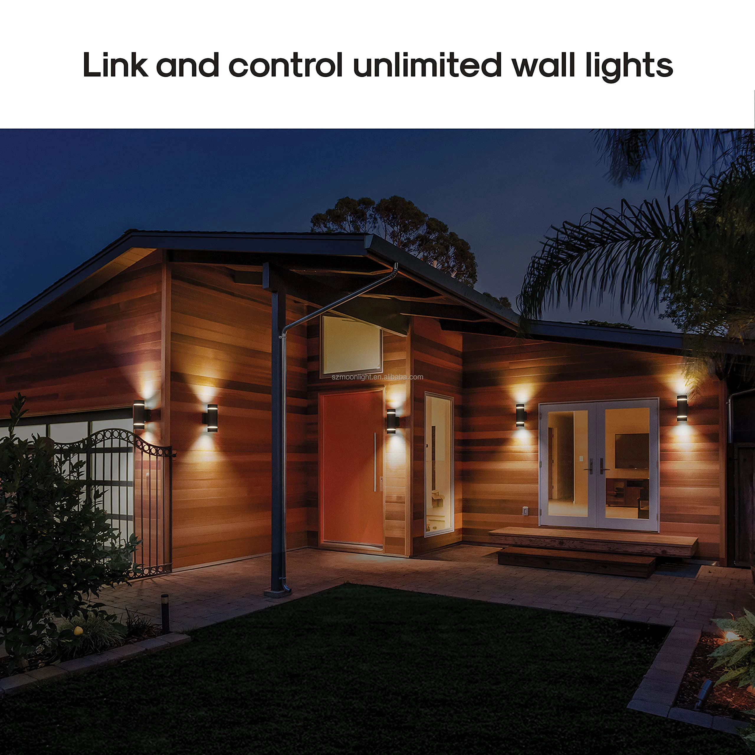 Smart WiFi Tuya App up down wall lamp with Remote 80W gu10 RGBCCT Color Changing Outdoor Waterproof IP65 dimmable led spotlights