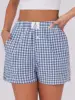 Plaid bianco blu