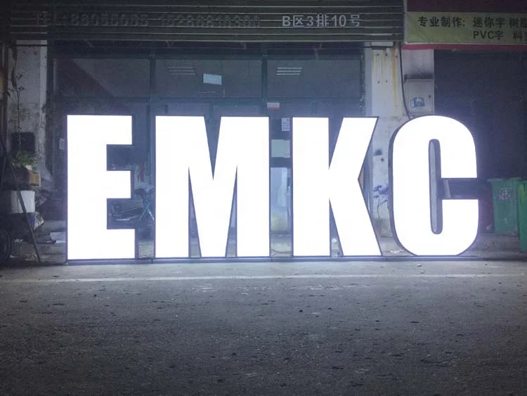 Large Size Ground Free Standing Frontlit Backlit Channel Letters Custom Led Company Signs
