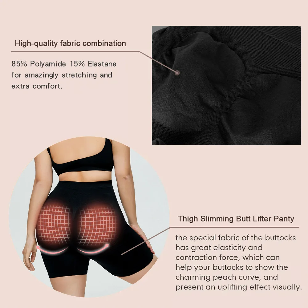 Wholesale High Quality Seamless Butt Lifting High Waist Shaping Shorts