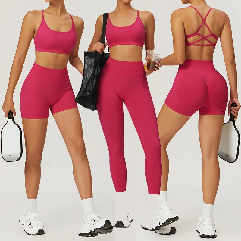 Mix Matching Super Sculpt Casual Sportswear Sexy Sports Bra Set Yoga Leggings Mini Shorts  Fitness Wear  Gym Wear Women Sets