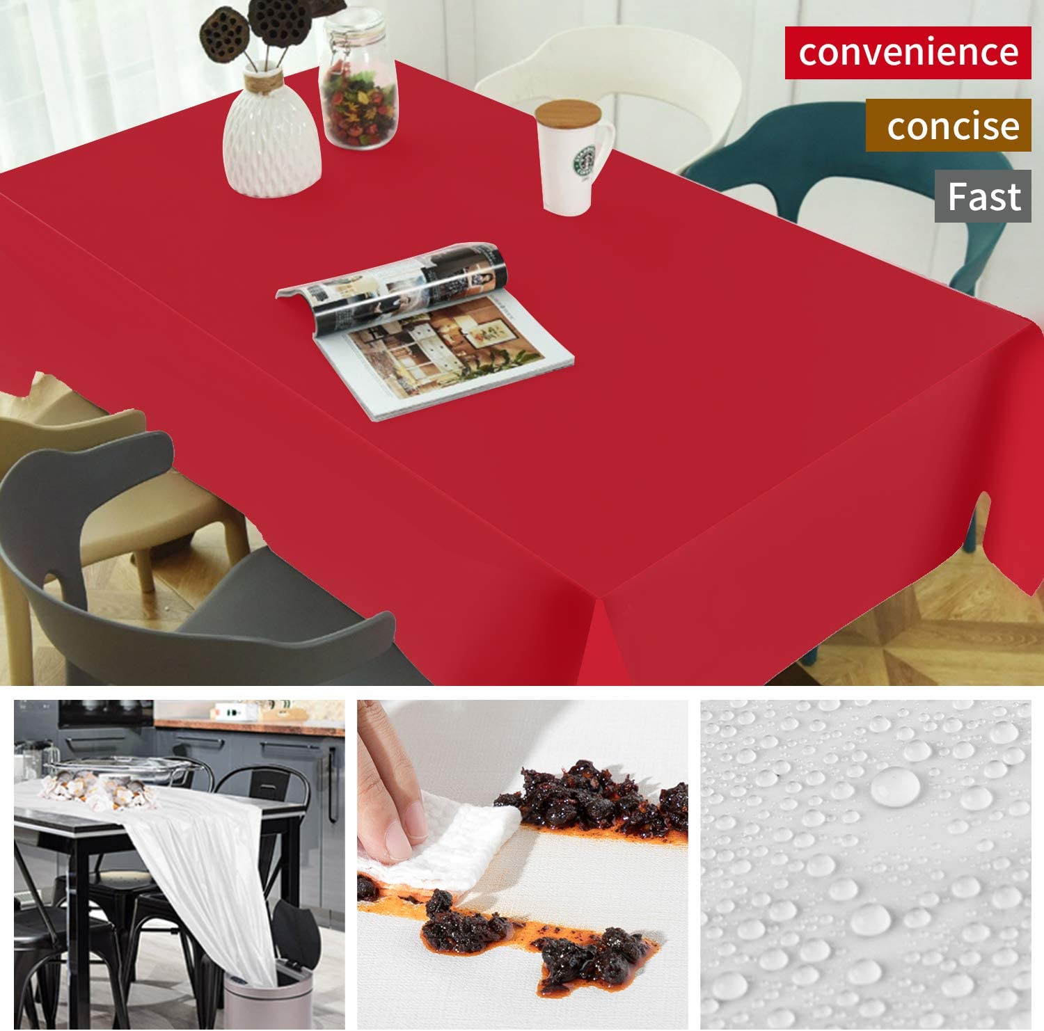 Tovaglie In Plastica Usa E Getta – 30 Pezzi, 152x320 Cm – Bianco, Per Feste, Matrimoni, Buffet E Campeggio - 3