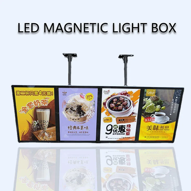 Customized Aluminum Frame Super Slim Led Light Box Advertising Hanging Ultra Slim Light Boxes