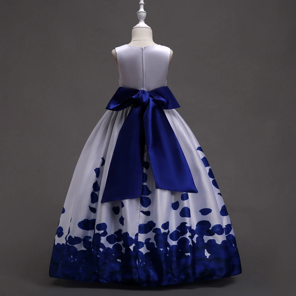 Высокое качество, Прямая поставка, платье принцессы для девочек детское платье маленькая юбка-американка на свадьбу От 2 до 13 лет платья для девочек, держащих букет невесты
