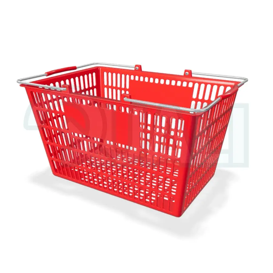 Quali Picnic Plastic Handle Basket PP Material Shopping Basket With Logo Print