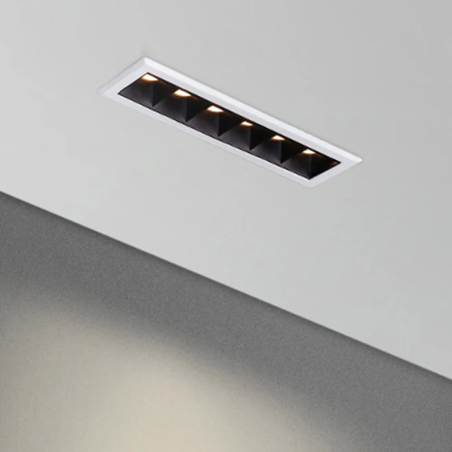 高品质tuya wi-fi智能控制可调光 3w 5w 9w led方形迷你线性暗装筒灯