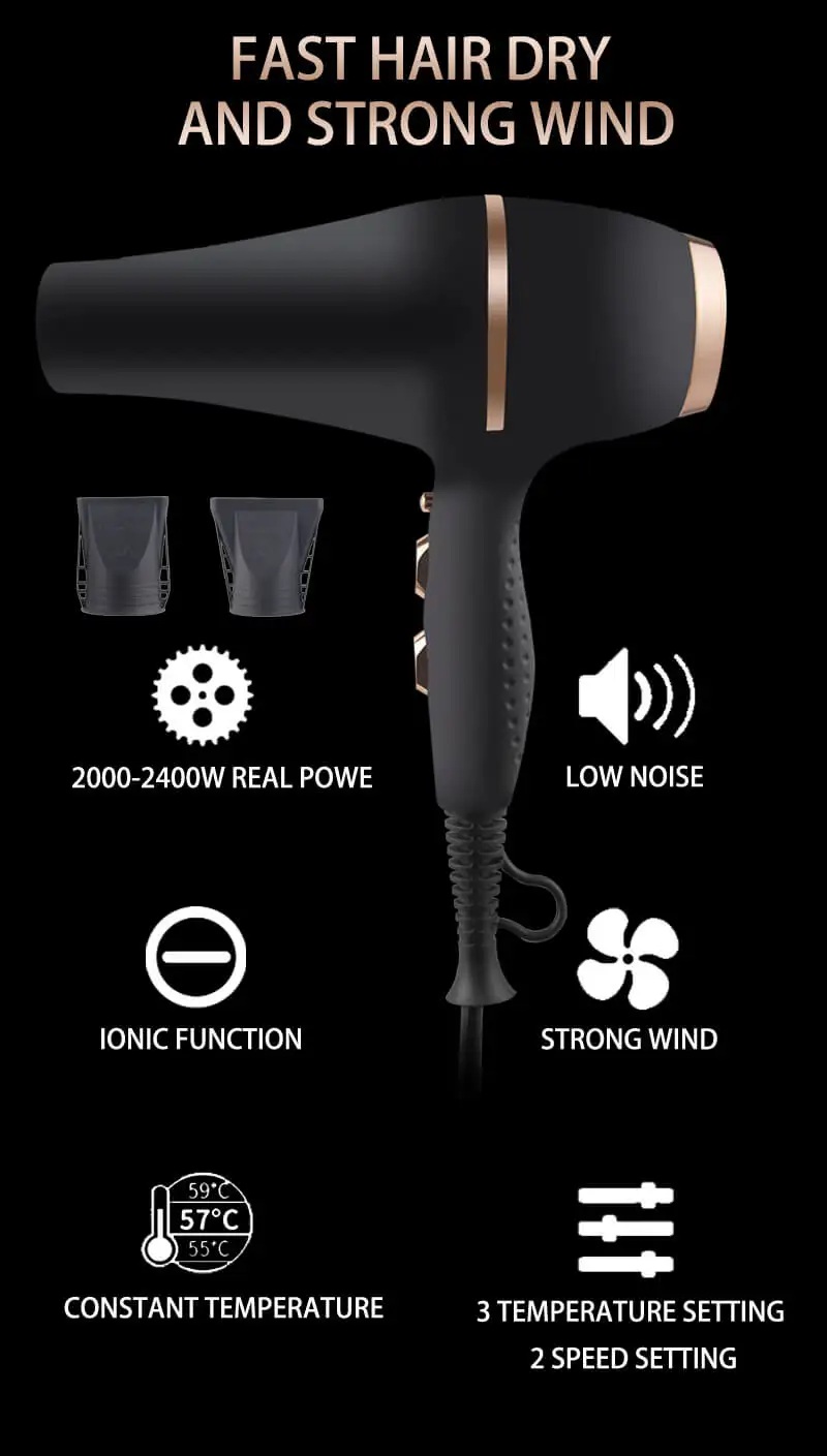 Rucha Standing 2400w Hairdryer Quick Drying Hair Dryer Vertical Hands Free Hair Blower Stand Up