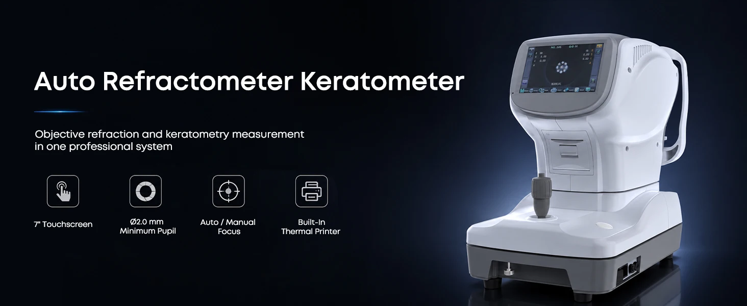 Auto Refractometer with Keratometer Automatic Refraction and Corneal Measurement Device for Optometry