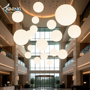 Modern Creative LED Ceiling Lights Ball Shape Chandeliers for Indoor & Outdoor Hotel Restaurant Hall Christmas Decor IP65 Rated