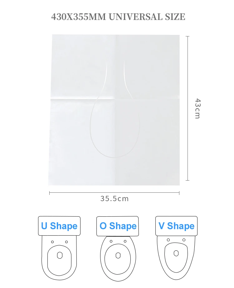 Hot Sale 1 Ply 10 Pcs/bag Travel Pack Disposable Toilet Seat Cover