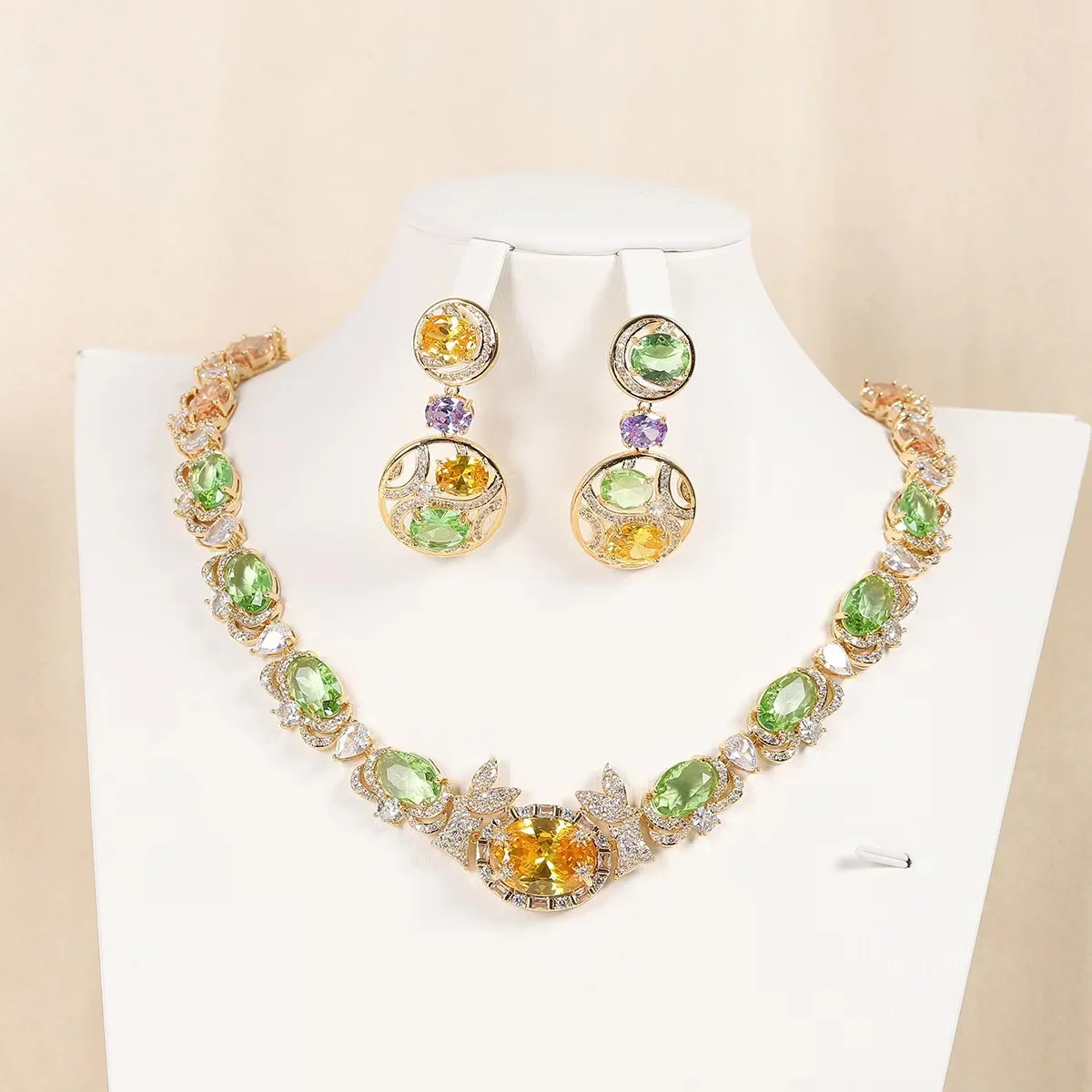 New Style Heavy Exaggerate 18K Gold Plated Diamond Fashion Jewelry