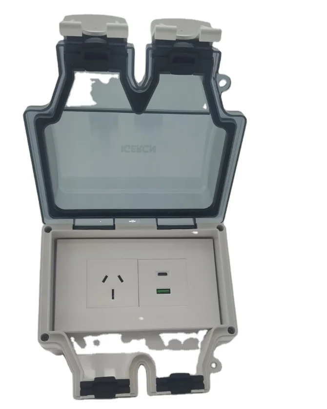 IP66 250V 15A Weatherproof Wall Switch Socket Type AC USB with 1 Output Ports for Outdoor AU NFC Network