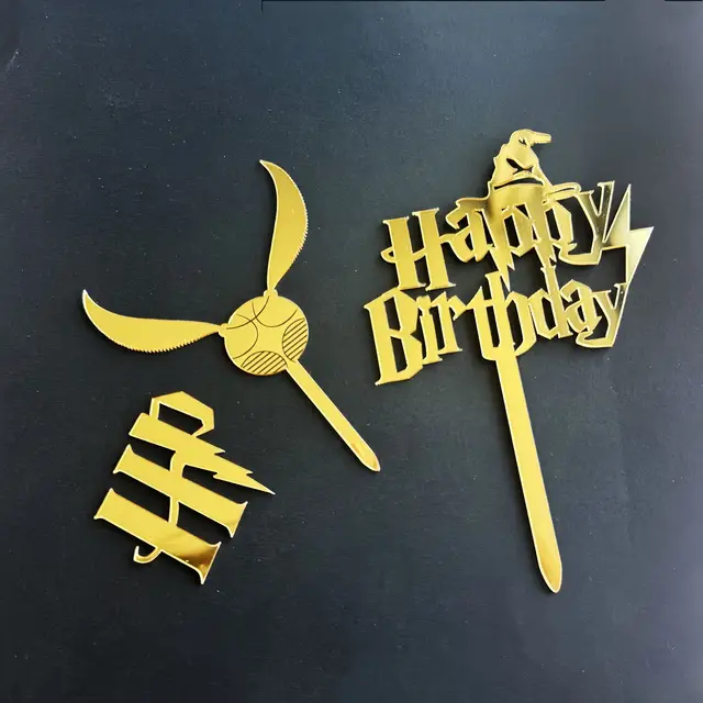 Birthday Acrylic Cake Decoration Set - Boys' Birthday Party Supplies Cake Decorations Topper