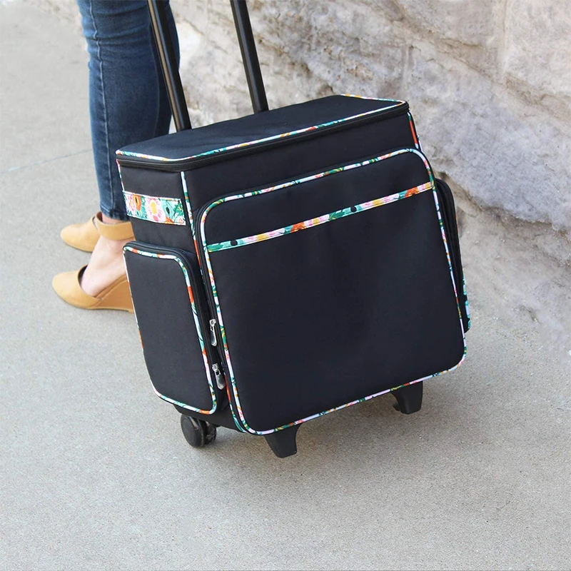 Sac à Roulettes Pliable Pour Loisirs Créatifs, Sac De Transport Pour Scrapbooking Et Art, Organiseur De Voyage, Bac De Rangement Pour Papier, Colle, Ruban Adhésif