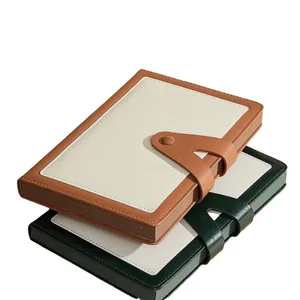 Custom A5 B5 PU Leather Hardcover Journal Business Notebook Gifts Set with Logo for Christmas Promotional