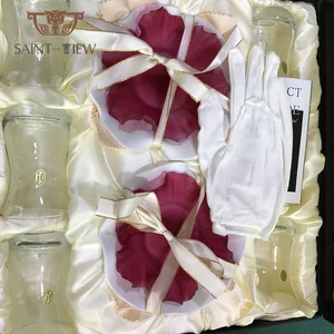 Custom Coffee Shop Hotel Crystal Drinkware Flower Decor Luxury Coffee Tea Cup with Saucer