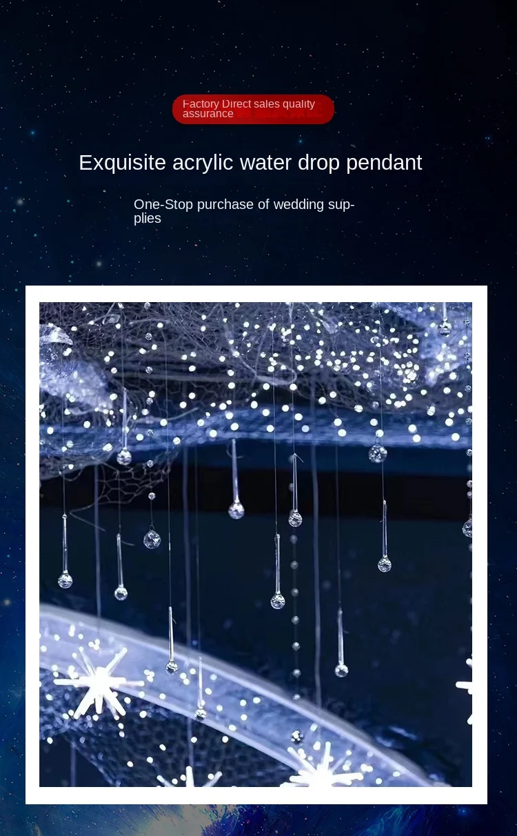 Ceiling Decoration Wedding & Supplies Scene Layout Water Drop Crystal Transparent Crystal Drop