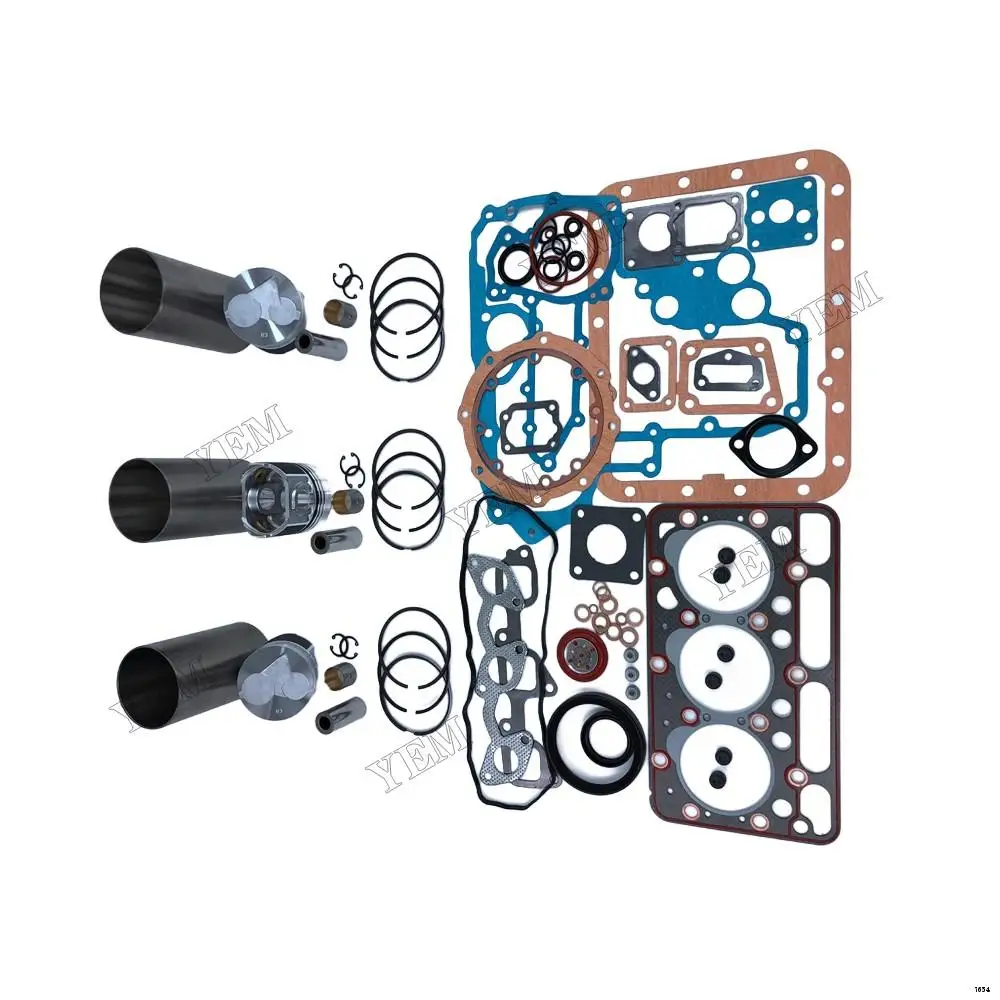 Engine Repair Kit With Piston Rings Liner Gaskets Fit for Kubota D1503