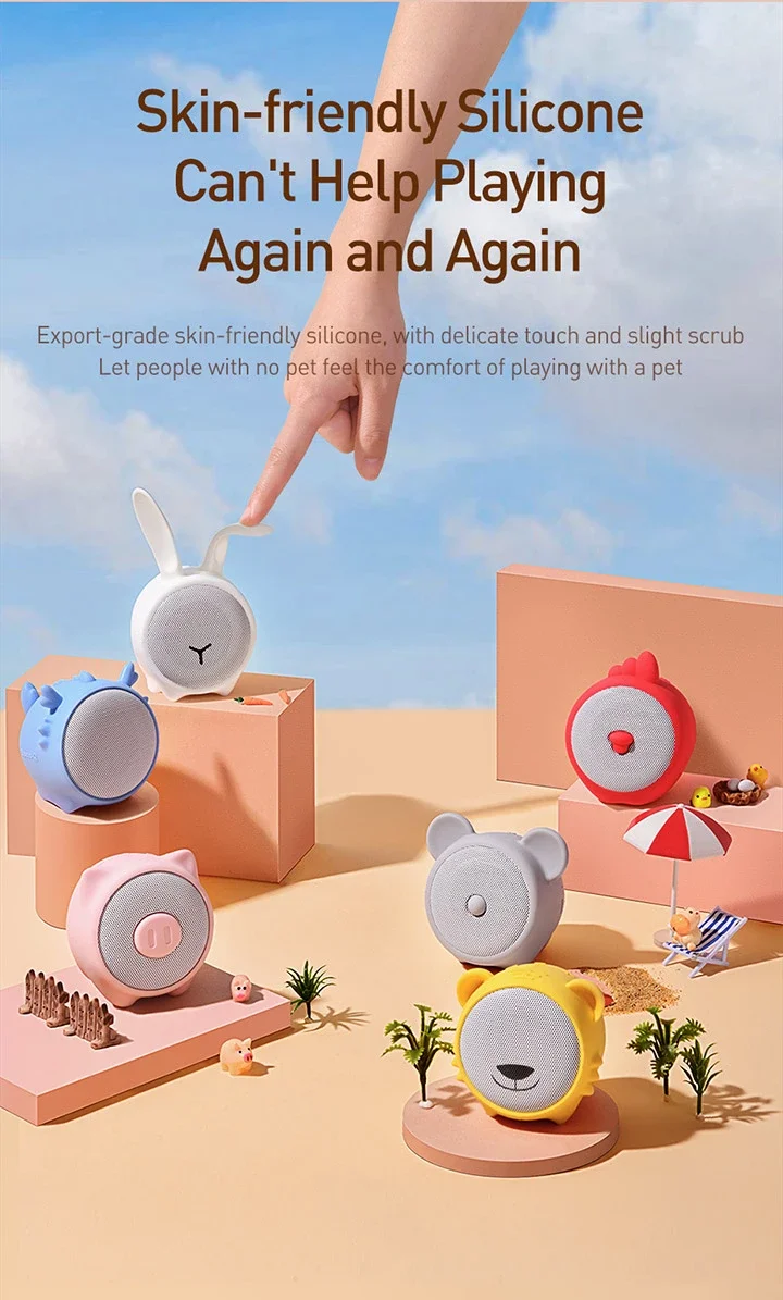 Factory cheap mini portable electronic wireless bluetooth hifi stereo children monkey animal speakers for computer - ANKUX.COM