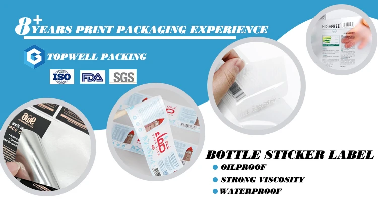Customizable Adhesive Rectangle Shape Emboss Bottle Glossy Package ...
