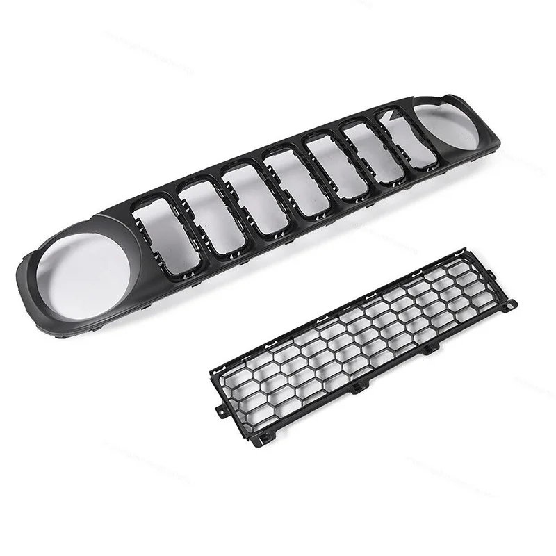 For Jeep Renegade 2015-2019 Front Upper Lower car Grille Grill Sport Utility Matte Black Car body parts